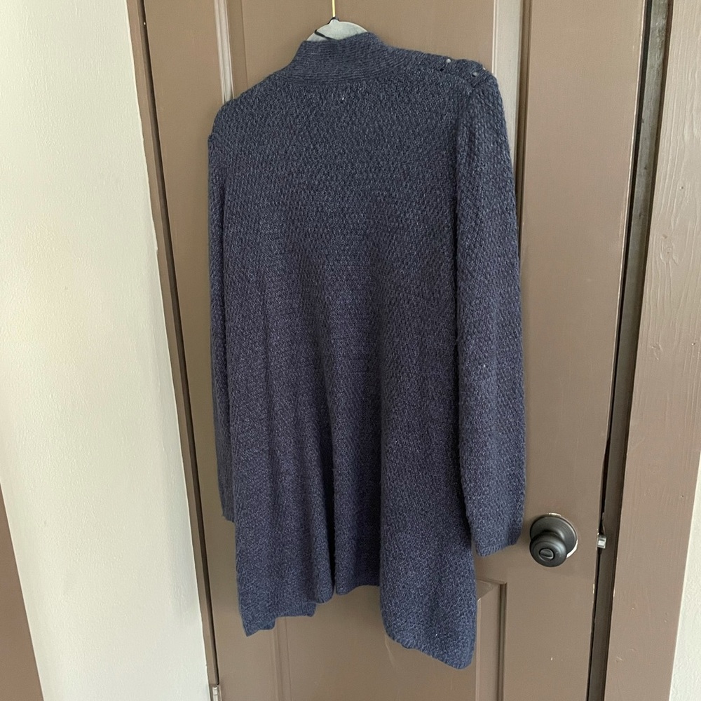 Croft & Barrow Blue Crochet Long Cardigan XL - Picture 14 of 16